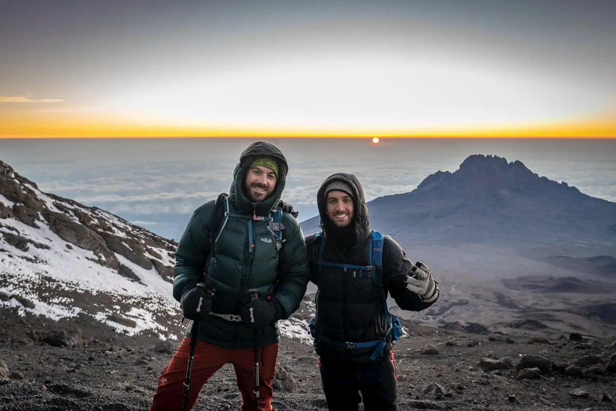 Happy hikers on Kilimanjaro