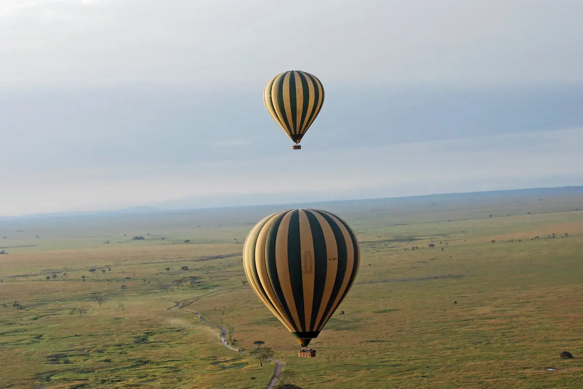 Hot air ballooning in Serengeti