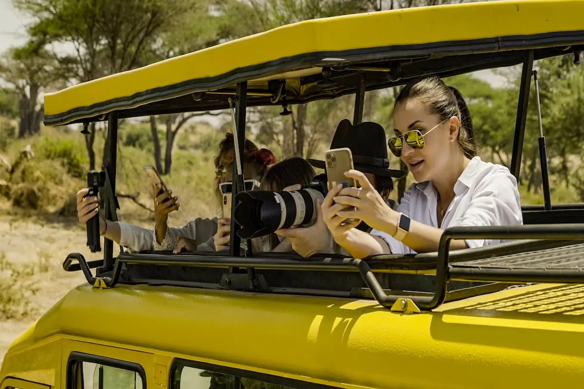 Photographers on Serengeti Safari tour