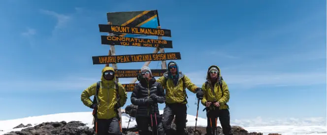 Aufstieg zum Uhuru Peak und Abstieg zum Millennium Camp