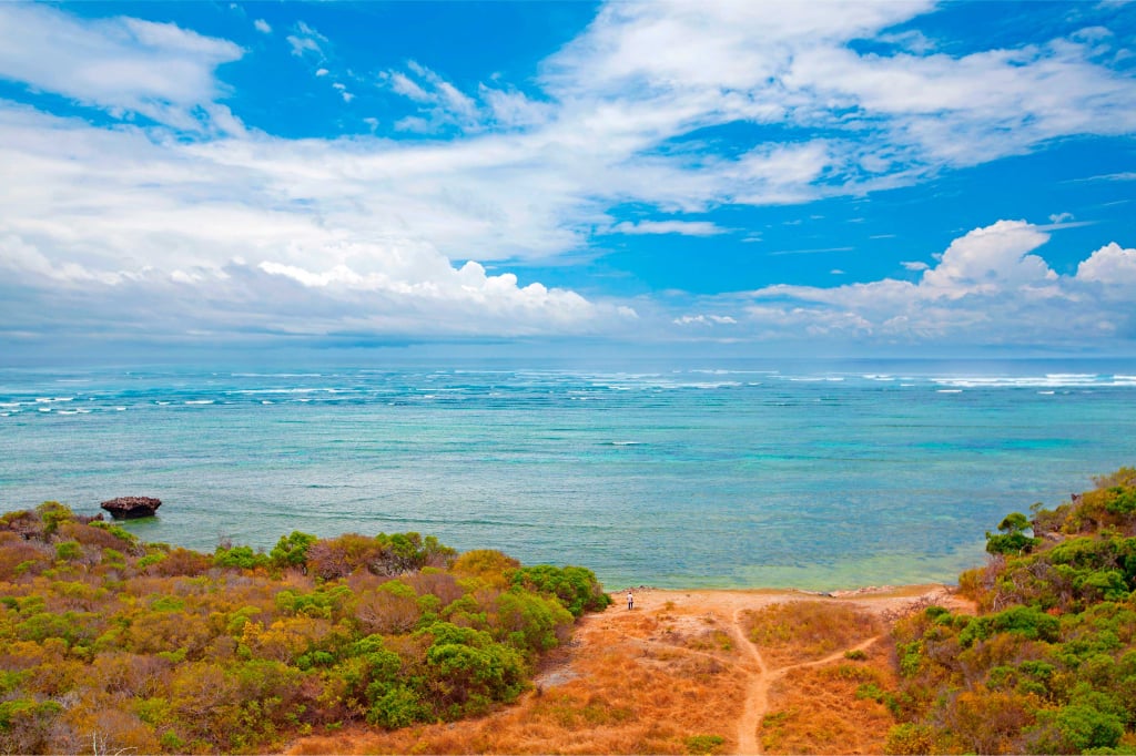 Вид на Индийский океан с берега острова Мафия