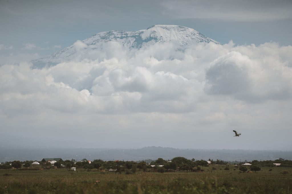  Der Kilimandscharo in den Wolken