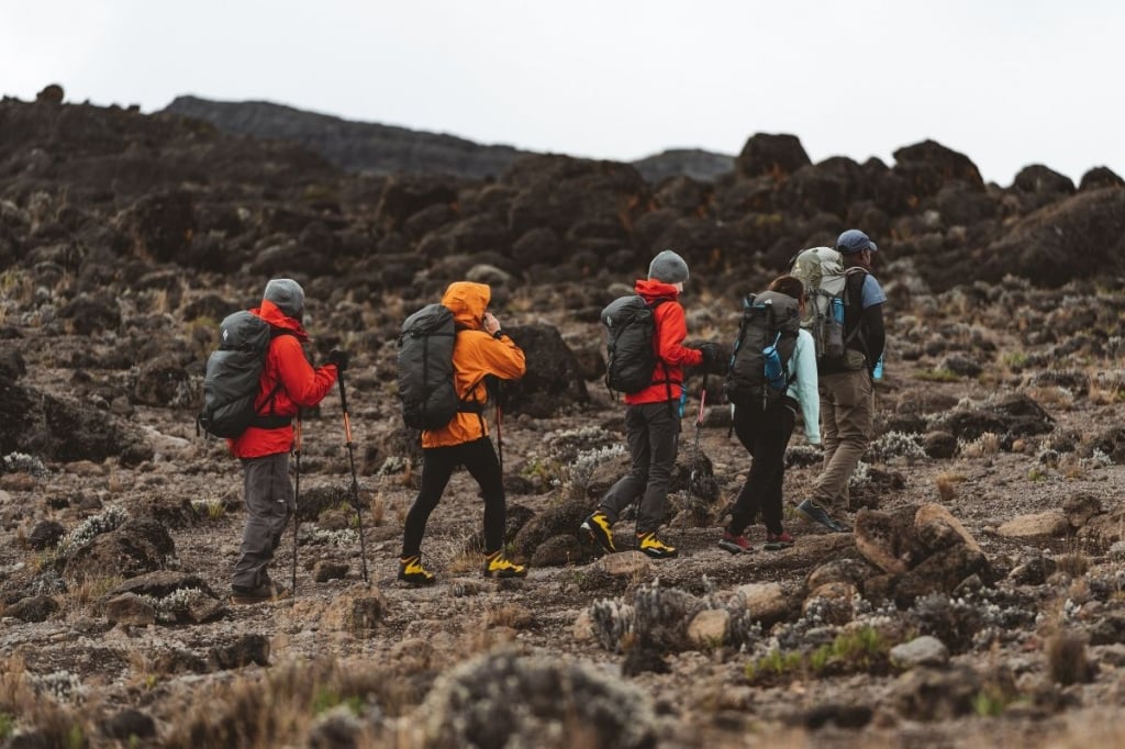 Группа во время экспедиции на Килиманджаро