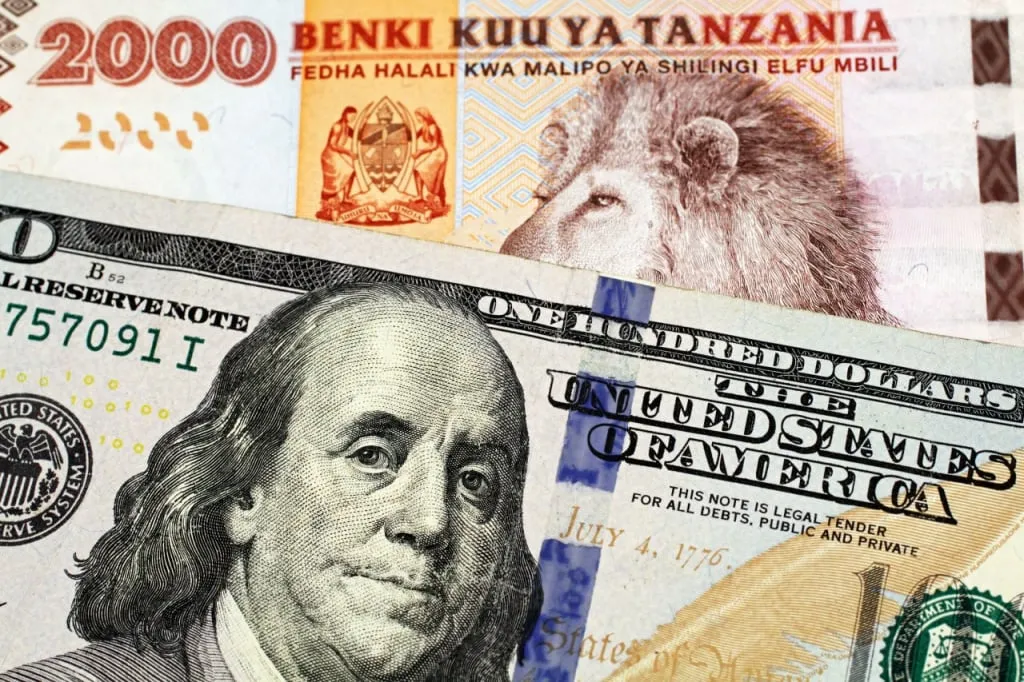 Доллары в Танзании используются наряду с местными шиллингами