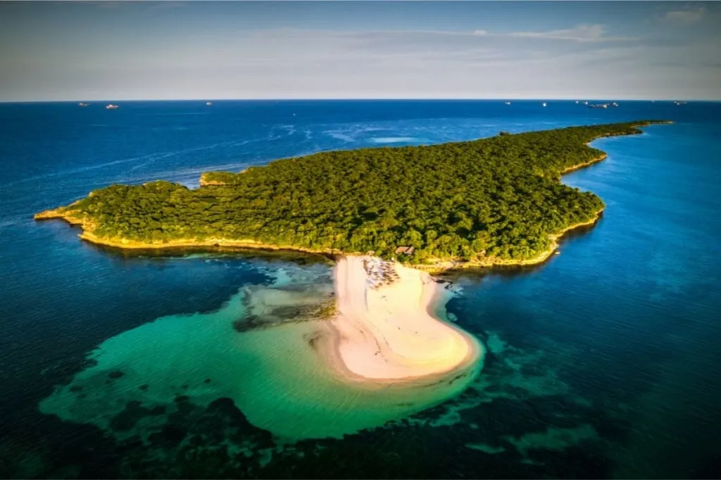A bird’s-eye view of Bongoyo Island