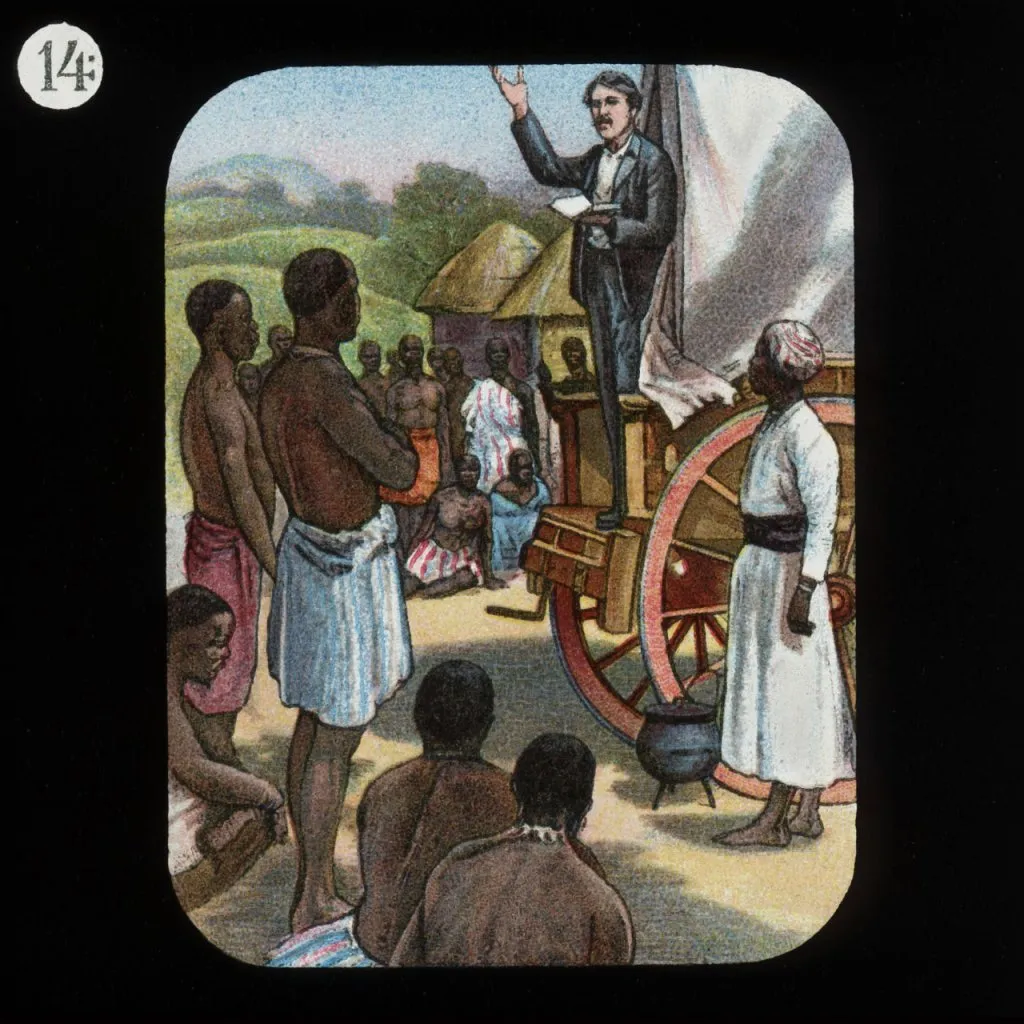 
David Livingstone während einer Predigt in Afrika