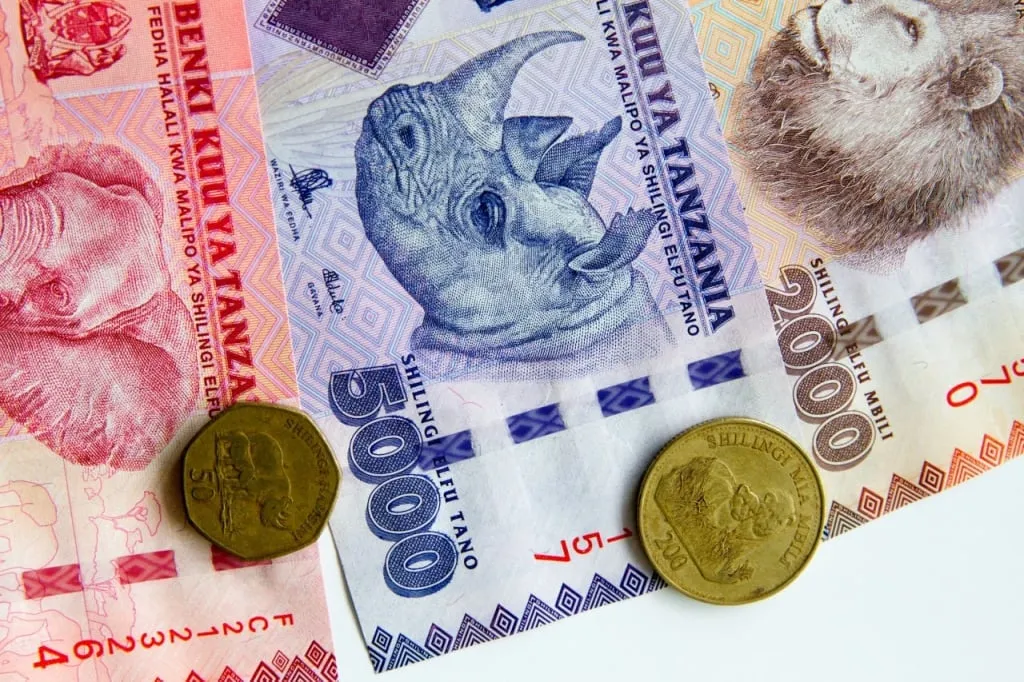 Монеты и банкноты национальной валюты Танзании