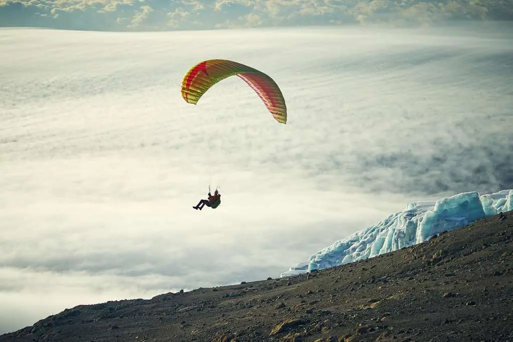 Paragliding on Kilimanjaro