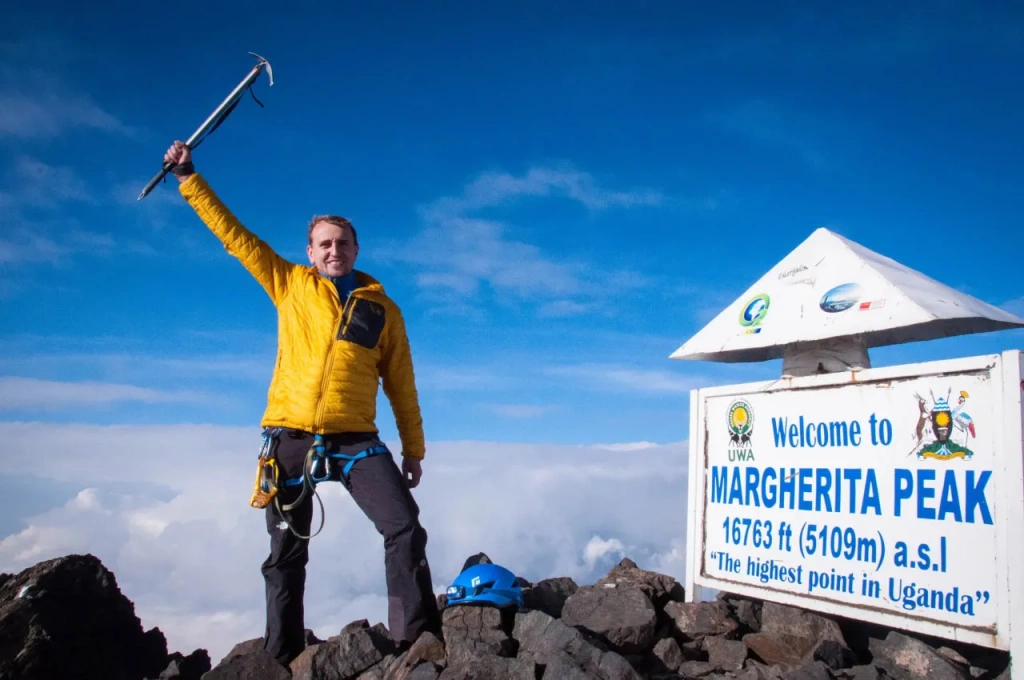 On the summit of Margherita Peak in 2019. Alexander Andreychuk — head of Altezza Travel