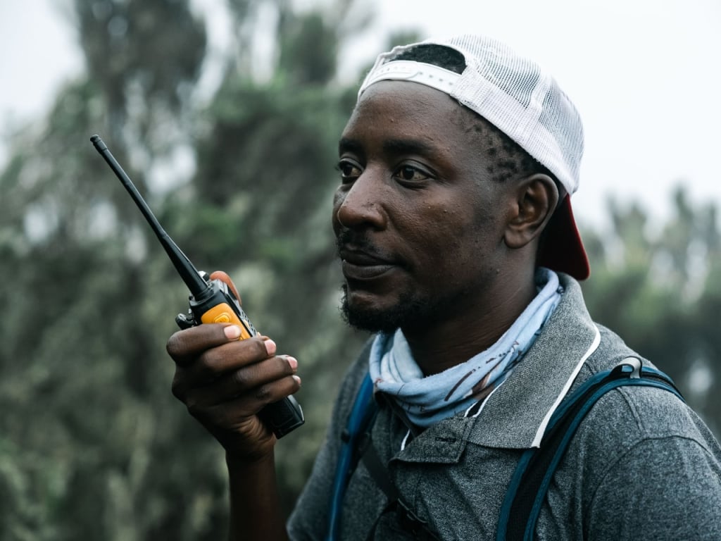 Altezza Travel team member - guide Eliakim Mshanga, who took part in the fight against the fire