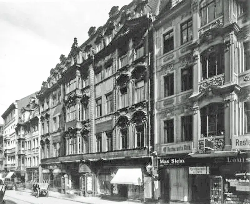 Здание кафе Циммермана в Лейпциге, где Бах исполнял Кофейную кантату. Фото 1905 года